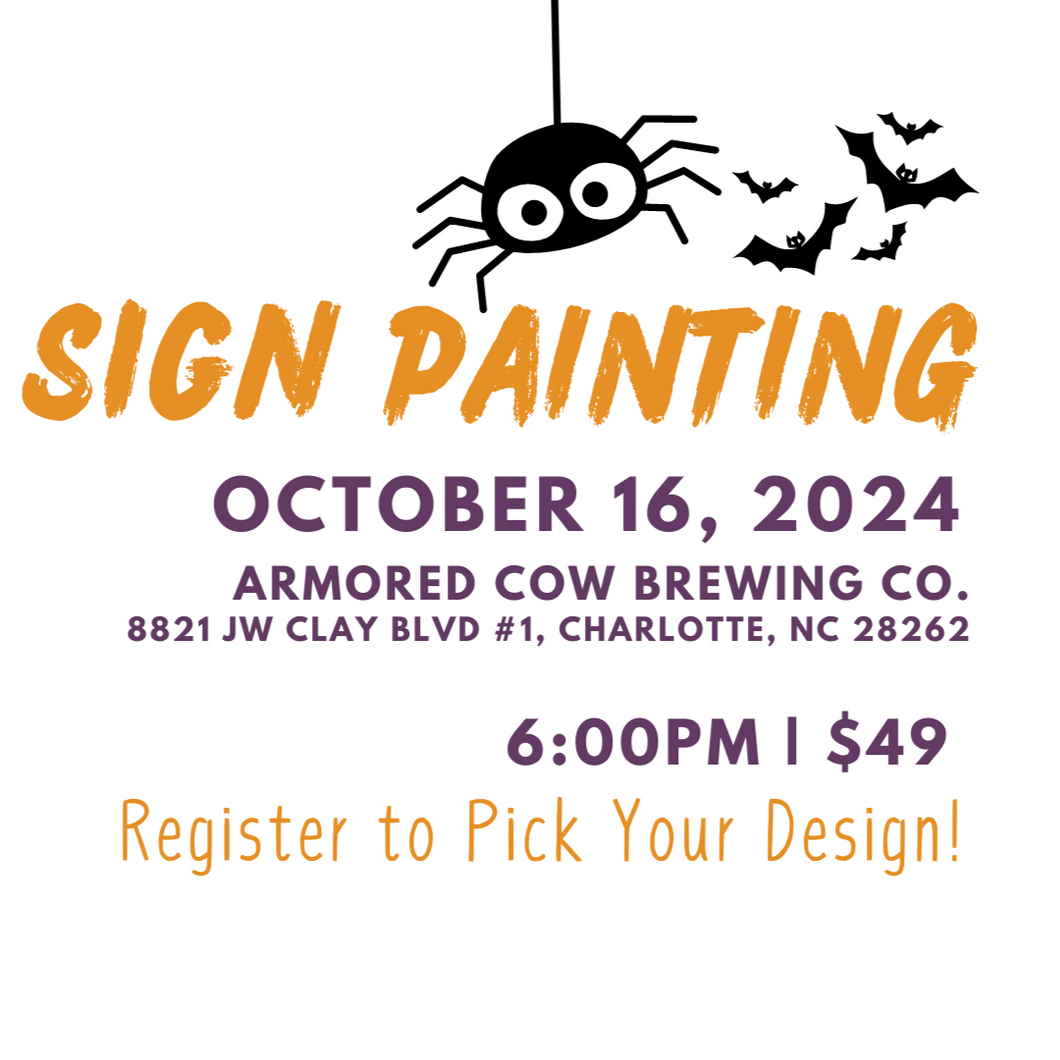 October 16 Sip and Sign Painting at Armored Cow Brewing Co.