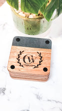 Load image into Gallery viewer, Black Marble and Wood Coasters
