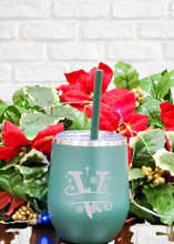 Load image into Gallery viewer, Christmas Monogram Wine Tumbler
