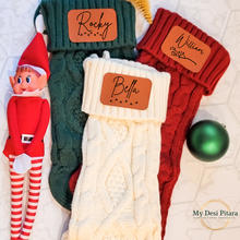 Load image into Gallery viewer, Personalized Christmas Wool Stocking
