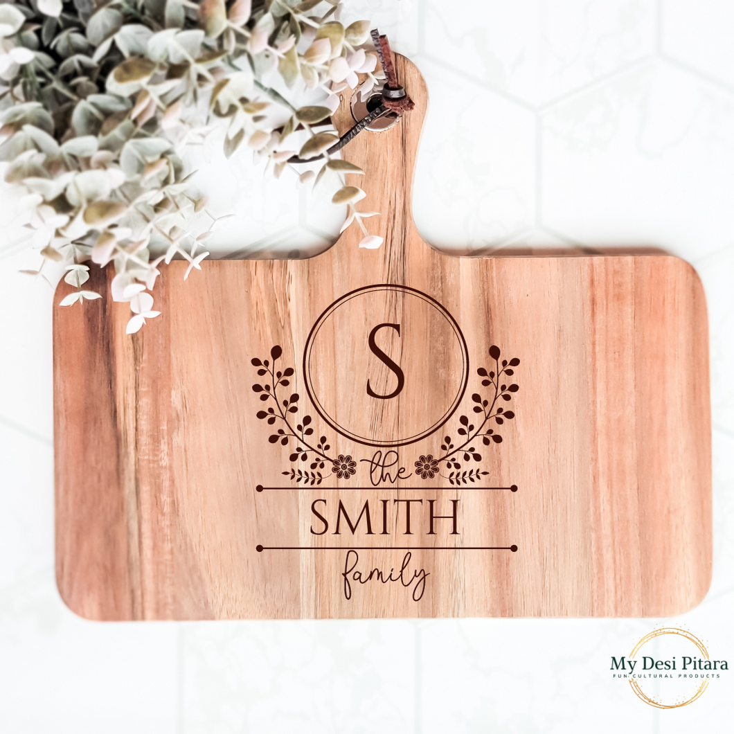 Family Circle Monogram Cheeseboard