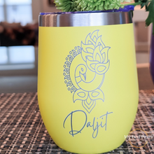 Load image into Gallery viewer, Personalized Peacock Wine Tumbler
