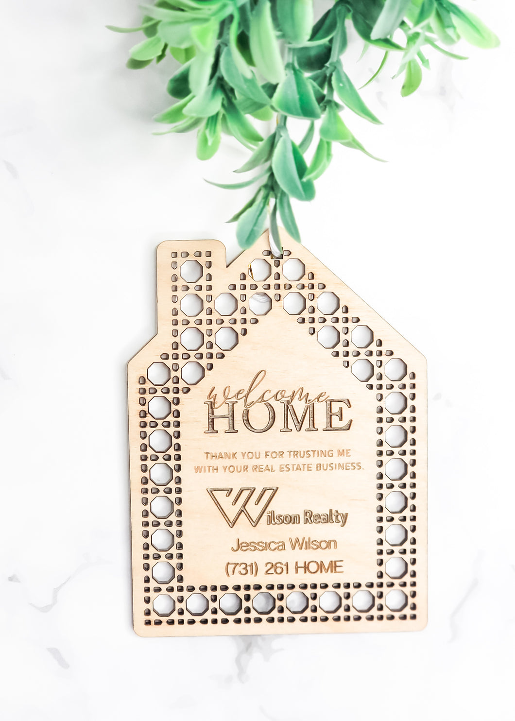 Rattan Style Home Gift Tag