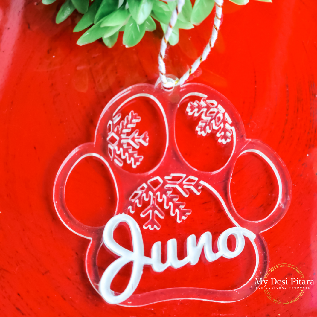 Dog Paw Acrylic Ornament