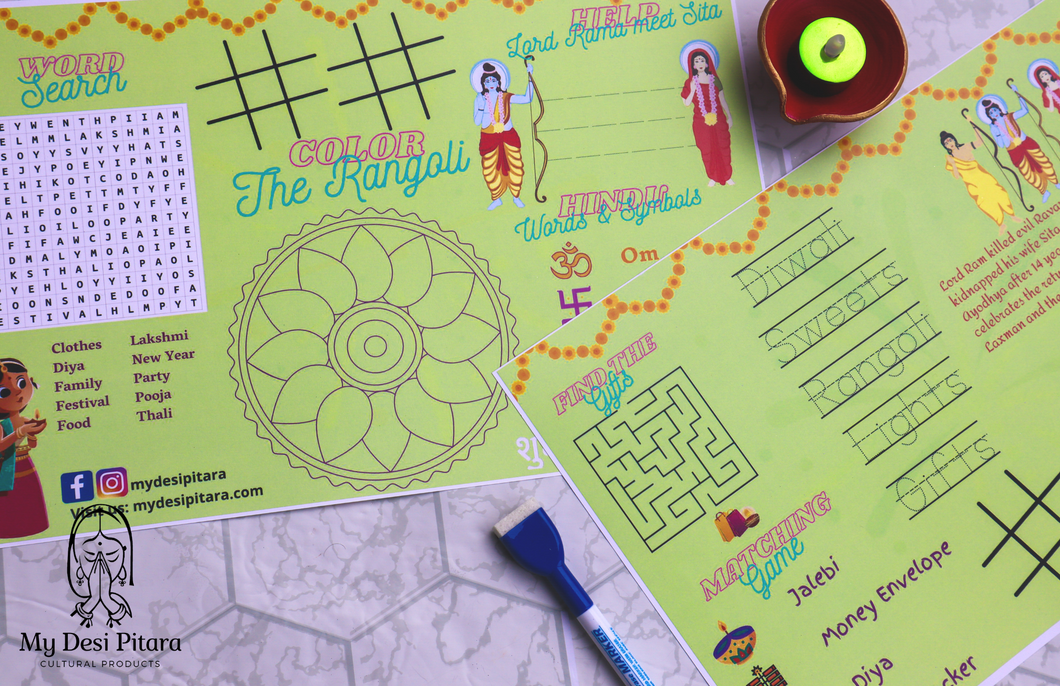 Diwali Activity Placemat